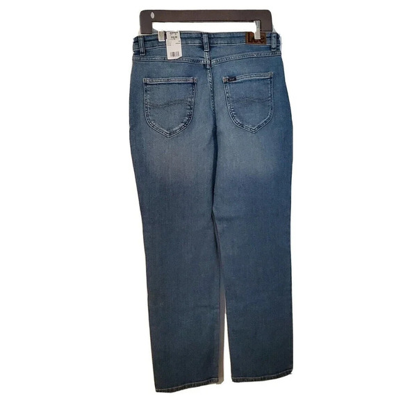 Lee Jeans Womens Blue Relaxed Fit Straight Leg Ankle Anchor Size 10 New - Picture 9 of 9